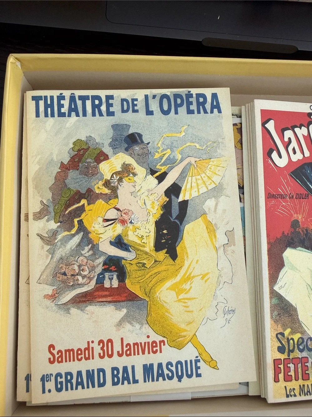 Pepin Paris Posters 1900 Correspondence Set – Yellow & Multicolor Illustration